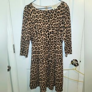 Kate Spade Leopard Print Flare dress